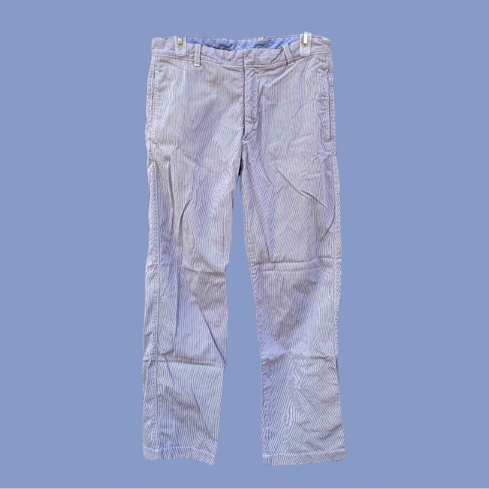 Vintage J. Crew Blue & White Striped Chinos 30x30
